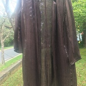 Unique woven leather duster